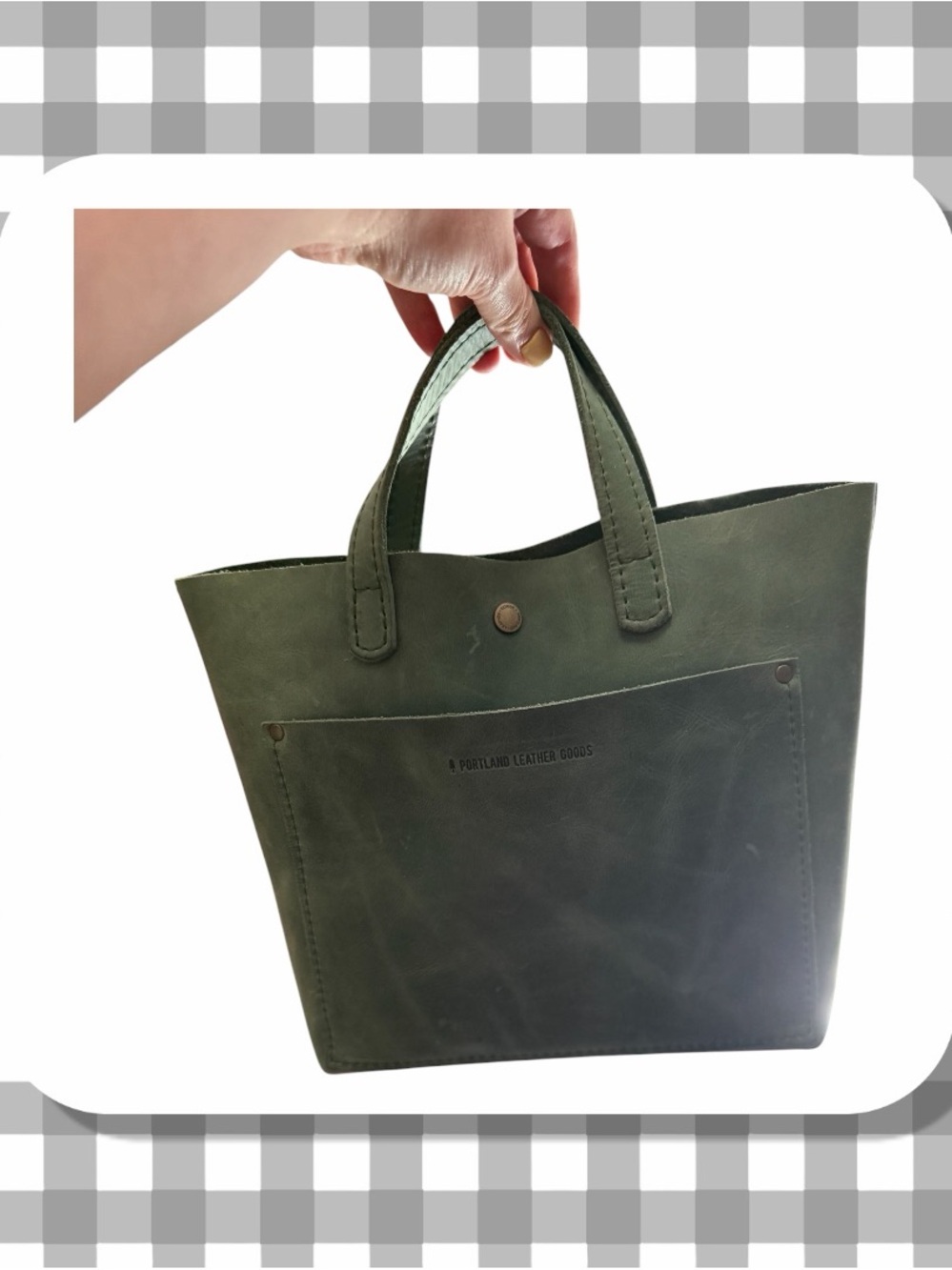 🦄 Portland Leather Mini Snap Crossbody in Green Brushed Leather